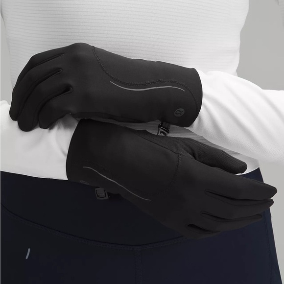 NEW Lululemon Women's Fast and Free Run Fleece W Gloves Textured Reflective L/XL - Picture 1 of 5